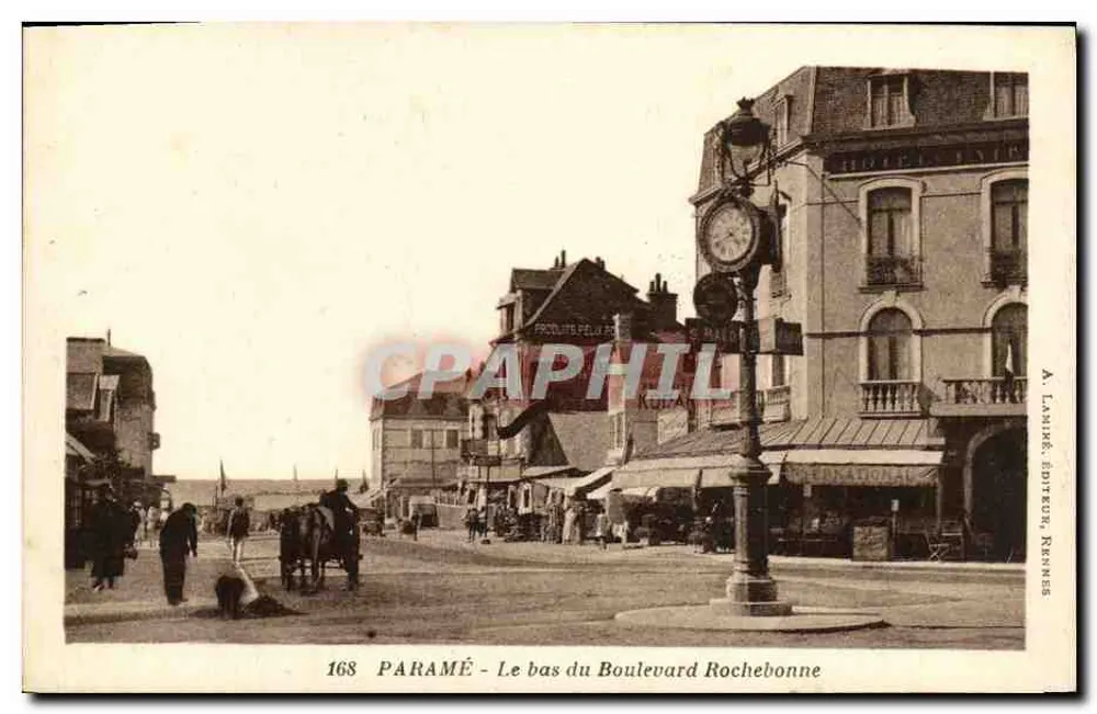 Paramé - O início do Boulevard Rochebonne — A. Lamiré Editor, Rennes, n° 168 - Frente