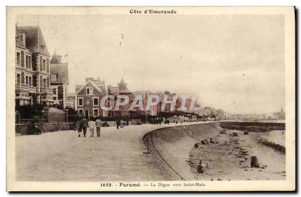 Costa da Esmeralda — A Digue em direção a Saint-Malo — Paramé, n° 1658 - Frente