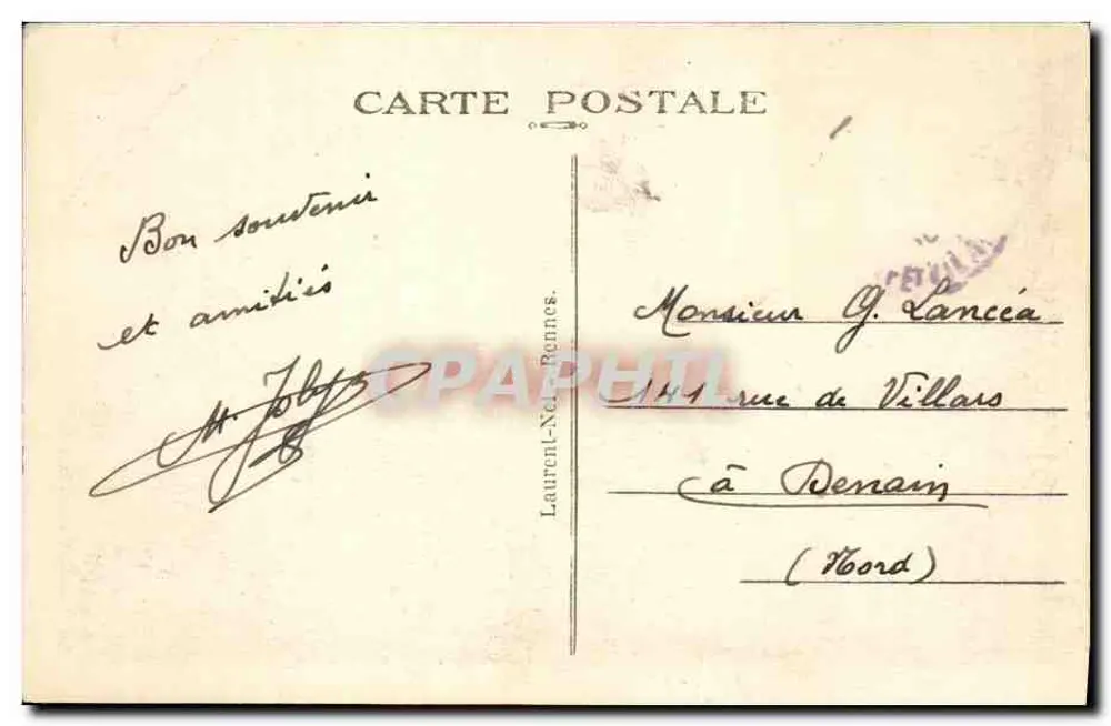 Costa da Esmeralda — A Digue em direção a Saint-Malo — Paramé, n° 1658 - Verso