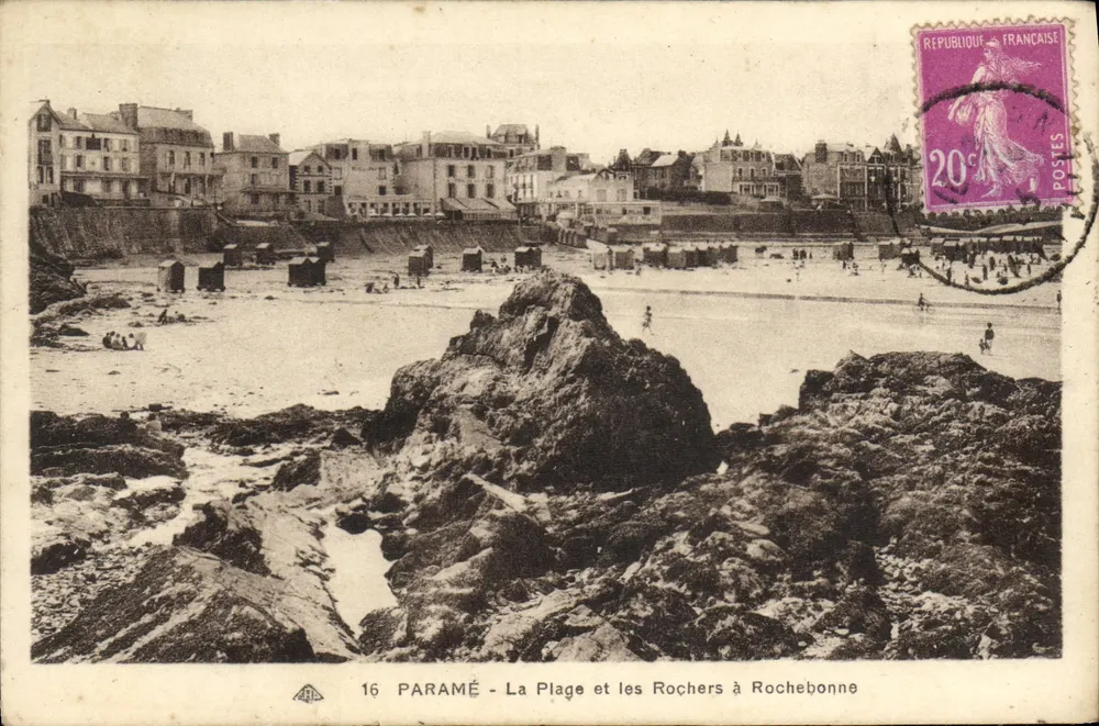 Der Strand und die Felsen in Rochebonne — 16 PARAMÉ — Verlag A.P.C. (oder A.P.C. Paris) - Vorderseite