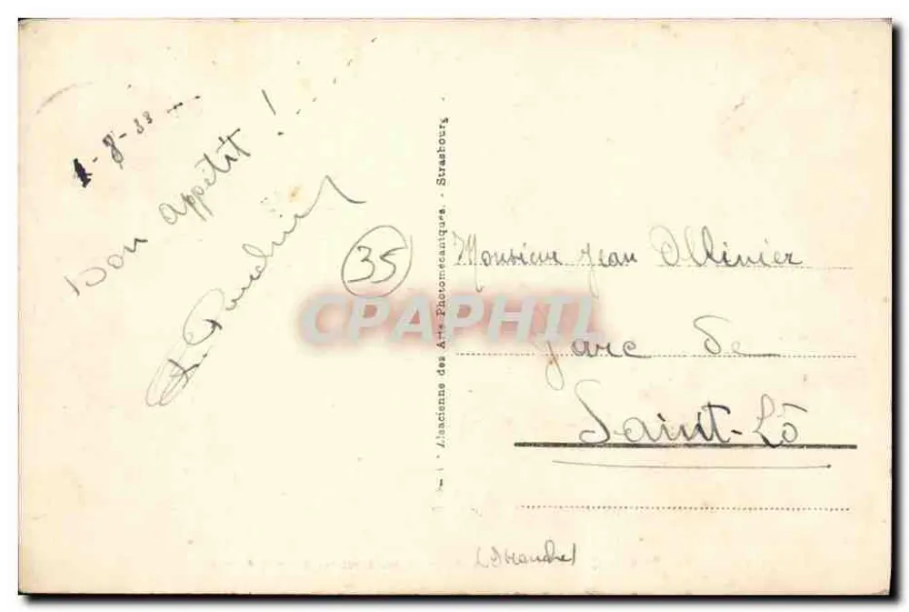 Der Strand und die Felsen in Rochebonne — 16 PARAMÉ — Verlag A.P.C. (oder A.P.C. Paris) - Rückseite