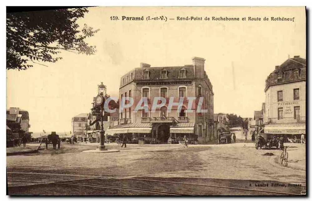 Paramé (I.-et-V.) — Rond-Point de Rochebonne und Route de Rothéneuf — A. Lautré Éditeur, Béziers - Vorderseite