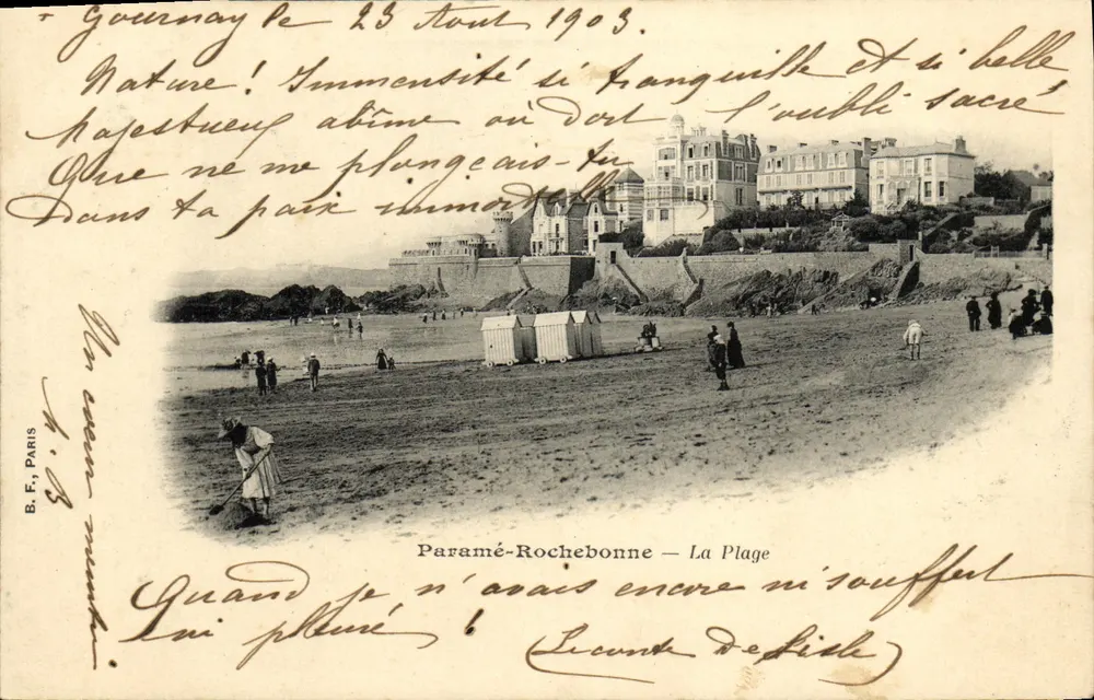 Paramé-Rochebonne — A Praia — B.F. PARIS - Frente