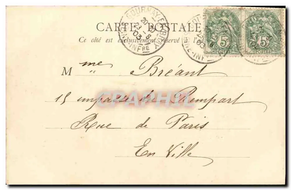 Paramé-Rochebonne — A Praia — B.F. PARIS - Verso