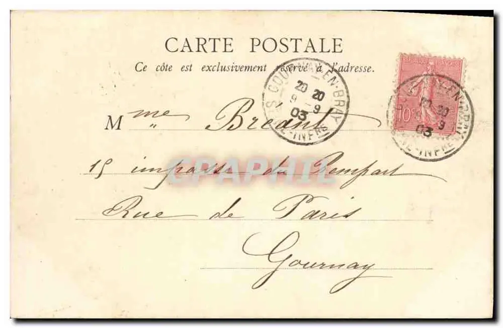 Paramé — Boulevard Chateaubriand — B.F., Paris - Verso