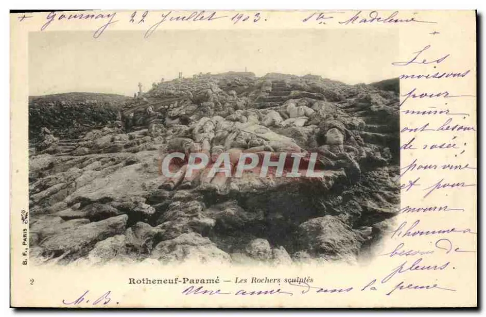 Rotheneuf-Paramé — Os Rochos Esculpidos — B.F. Paris n°2 - Frente