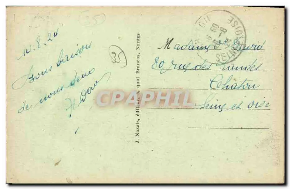 Paramé (I. et V.) - Abstieg zum Strand — Hotel de la Faix und Terrasse am Meer - Rückseite