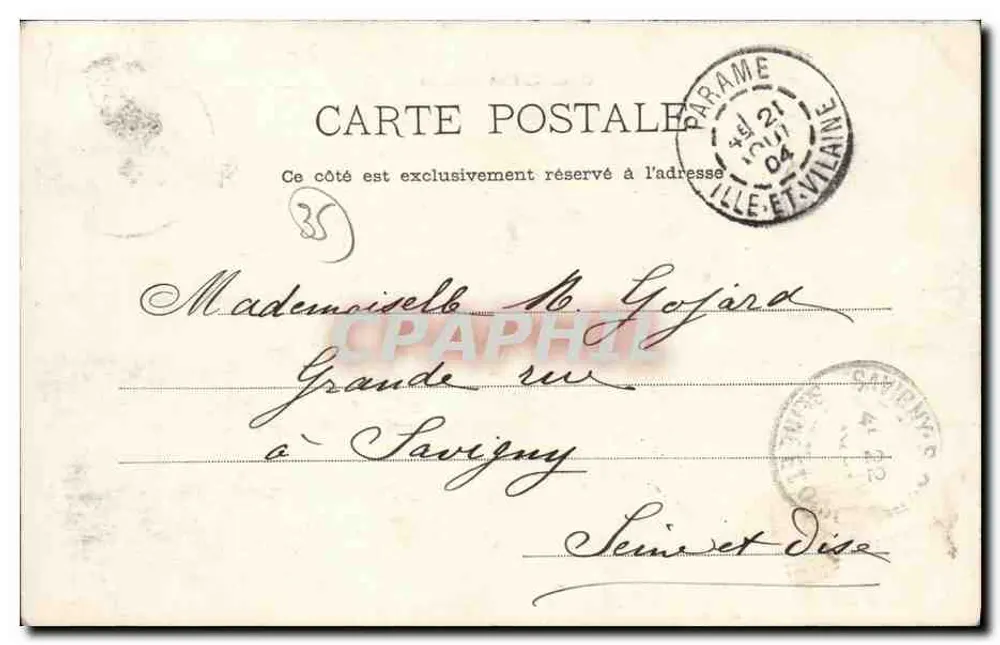 Paramé - Das Casino und das Grand-Hôtel — Côte d'Émeraude, Verlag Eoline, Nr. 170 - Rückseite
