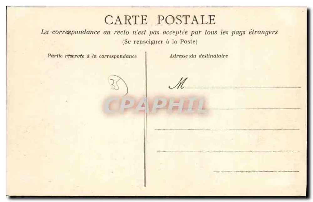 Paramé - Die Damm nach dem Sturmflut vom 29. Oktober 1905 — HLM, Nr. 811 - Rückseite