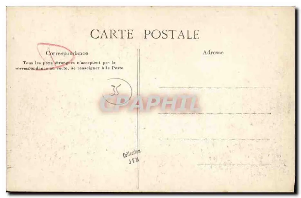 Paramé — Uma parte da Digue — G.F. — Costa da Émeraude, 1905 - Verso