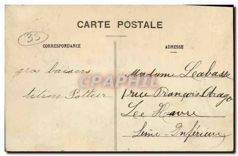 Küste der Smaragde - PARAMÉ - Boulevard Rochebonne - G.F. - Rückseite