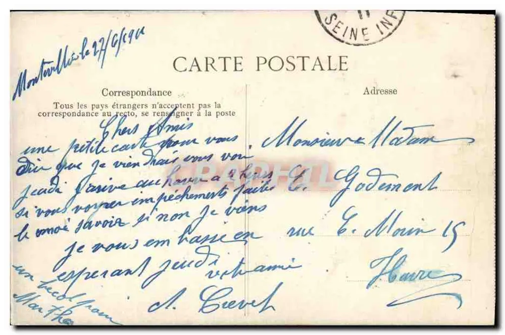 Paramé — Kreuzung Rochebonne — Côte d’Émeraude, 2733 - Rückseite