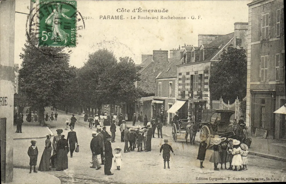 Paramé - Boulevard Rochebonne - G.F. - Édition Germain-T. Guérin, successeur, St-Naô - Vorderseite