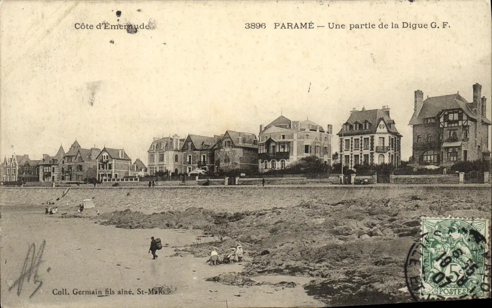 Paramé — Uma parte da Digue G.F. — Coll. Germain fils aîné, St-Malo - Frente