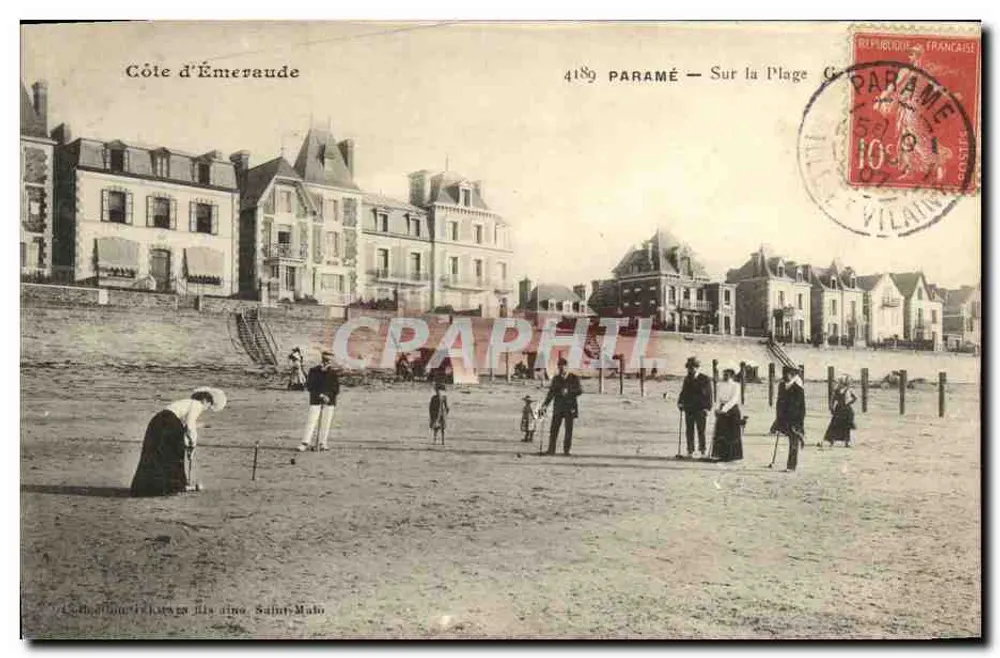 Paramé — Na Praia — Coleção Delhaga filho mais velho, Saint-Malo - Frente