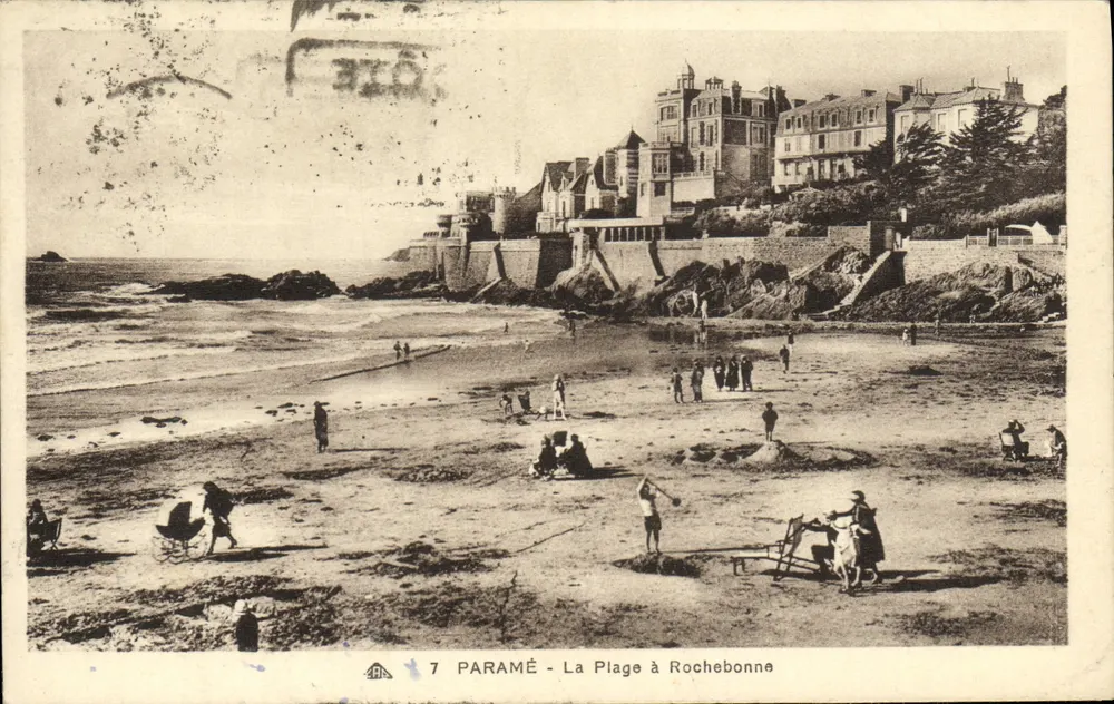A Praia em Rochebonne — Paramé — editor C. Absolue des Art Photogéniques - Frente