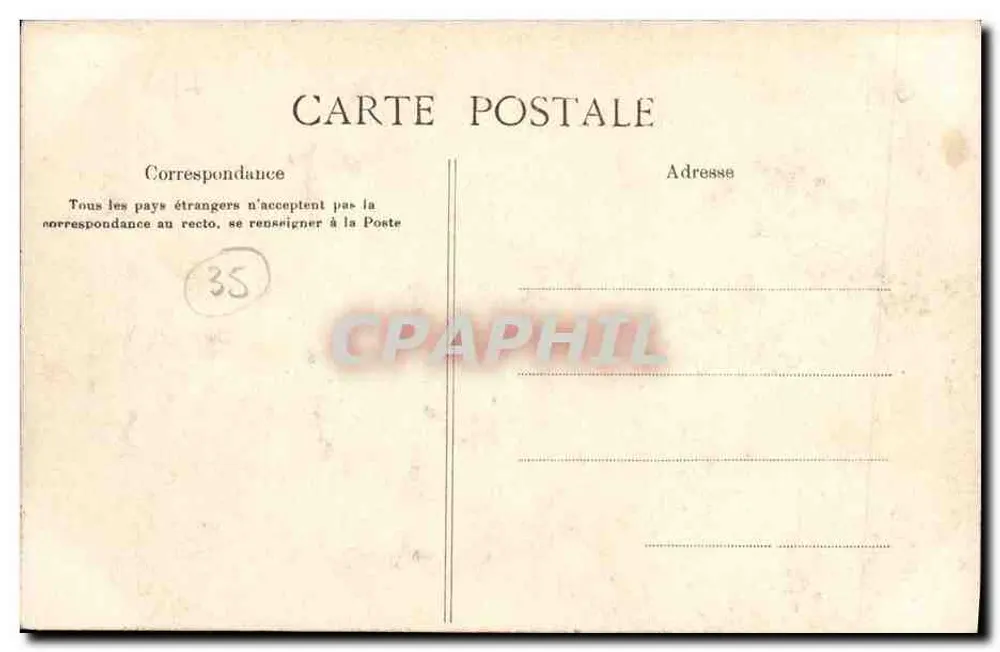 Paramé — Parte da Dique — G. P. — Costa da Esmeralda - Verso
