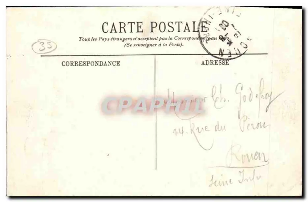Paramé — A Praia de Rochebonne — LL. - Verso