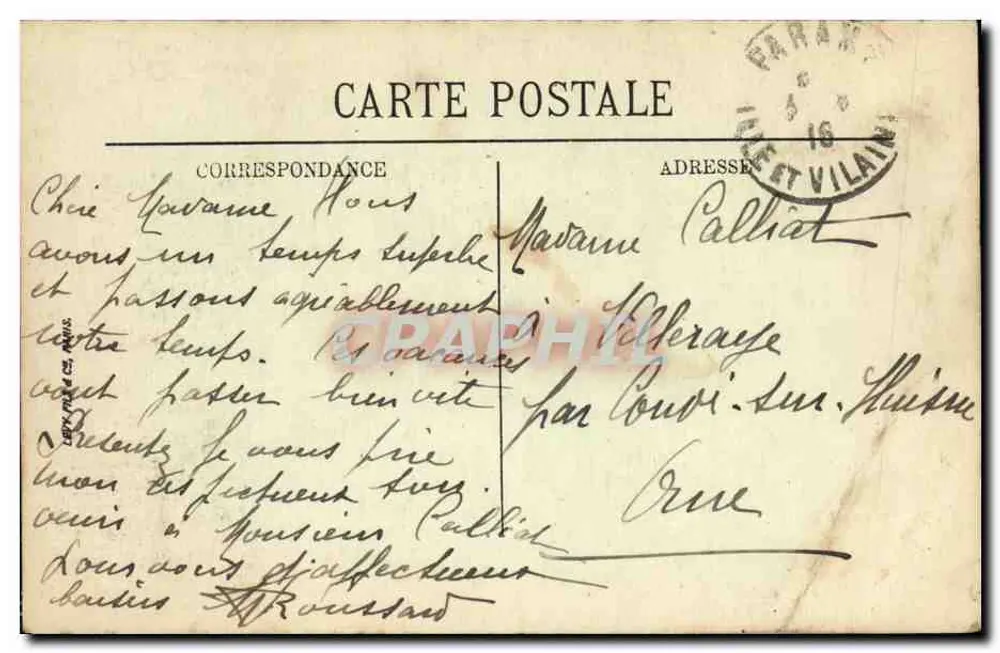 Paramé — La Digue — éditeur LL, n° 27 - Verso