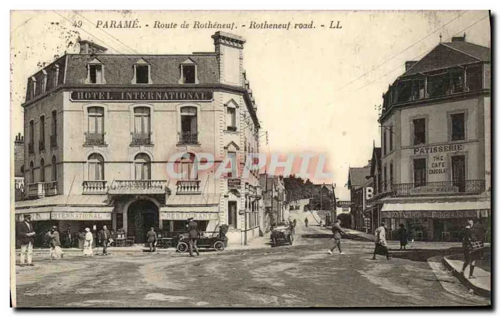Paramé - Rua de Rothéneuf - Hotel Internacional e Pâtisserie - Frente