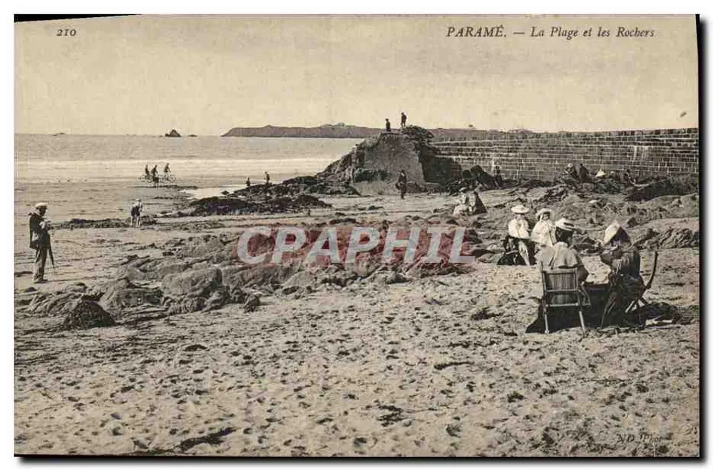 Paramé — A Praia e as Rochas — N.D. Piron, n° 210 - Frente