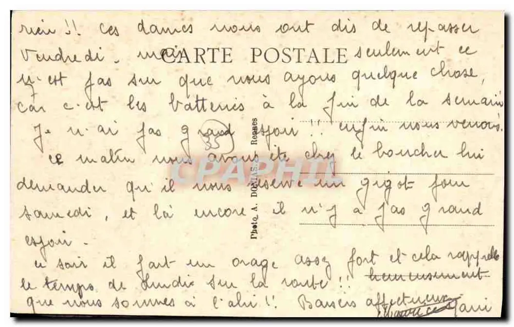 Plechâtel (I.-et-V.) — El Barrio de la Estación con el Hotel y la Oficina de Correos. - Reverso