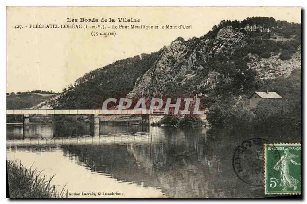 Die Ufer der Vileine — Der Metallbrücke und der Mont Uzel — Pléchâtel-Lohéac (427) - Vorderseite