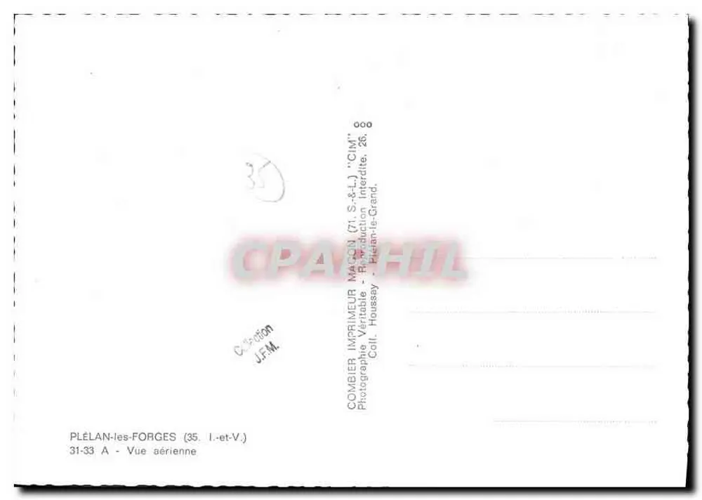 Plélan-les-Forges — Vista aérea — Combier Impressor (71, S.&L.) "CIM" - Verso