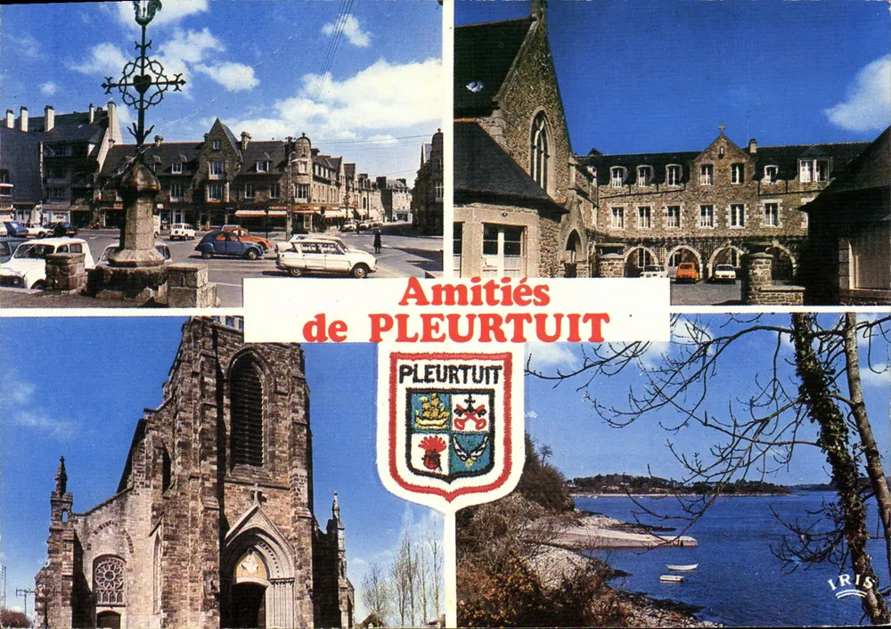 Pleurtuit — Blick auf den Platz, die Kirche und den Hafen — Verlag IRIS - Vorderseite