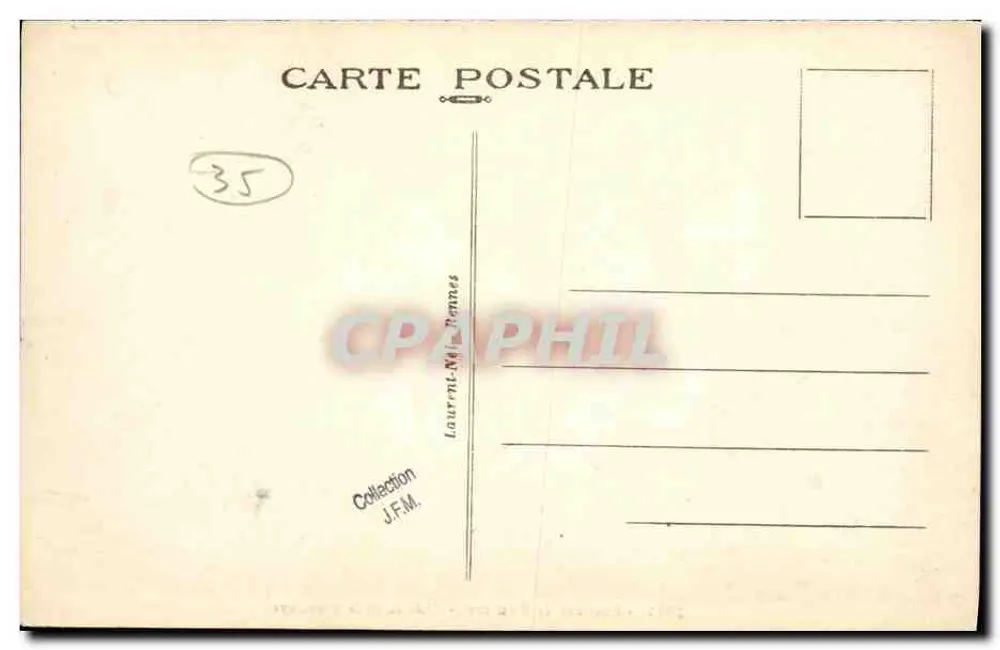 Castelo da Prévalaye — Arredores de Rennes — Editor Laurent-Né Rennes, n° 2072 - Verso