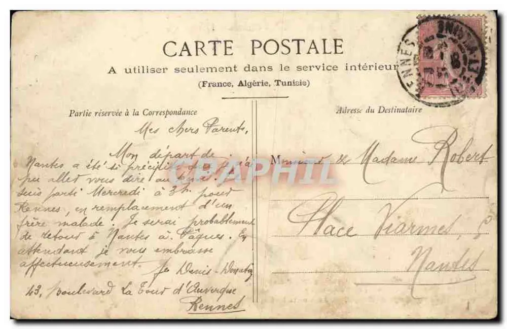 Rennes — Castelo da Prévalaye — E. Hamonic, fot. - Verso