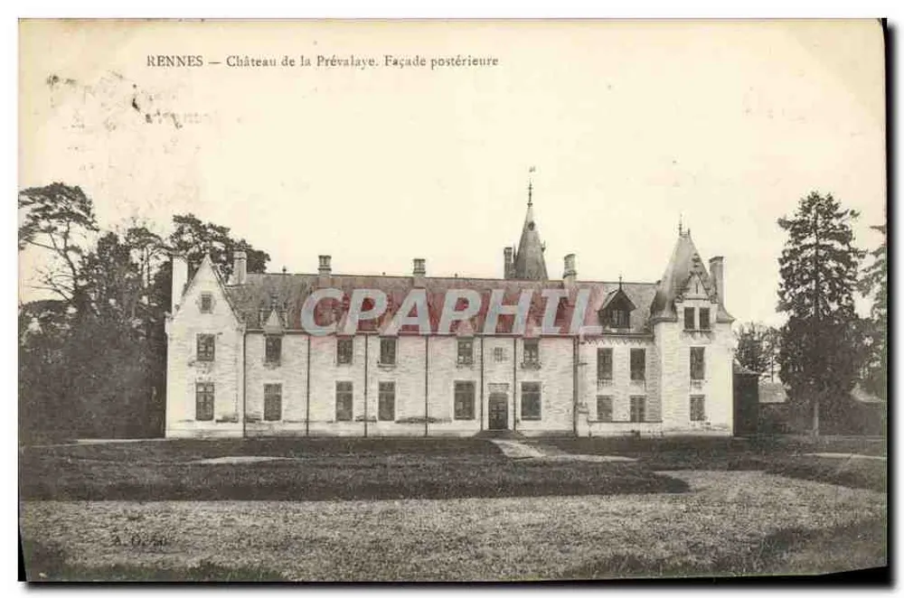 Rennes — Schloss Prévalaye. Hinterfassade — A. O. 50 - Vorderseite