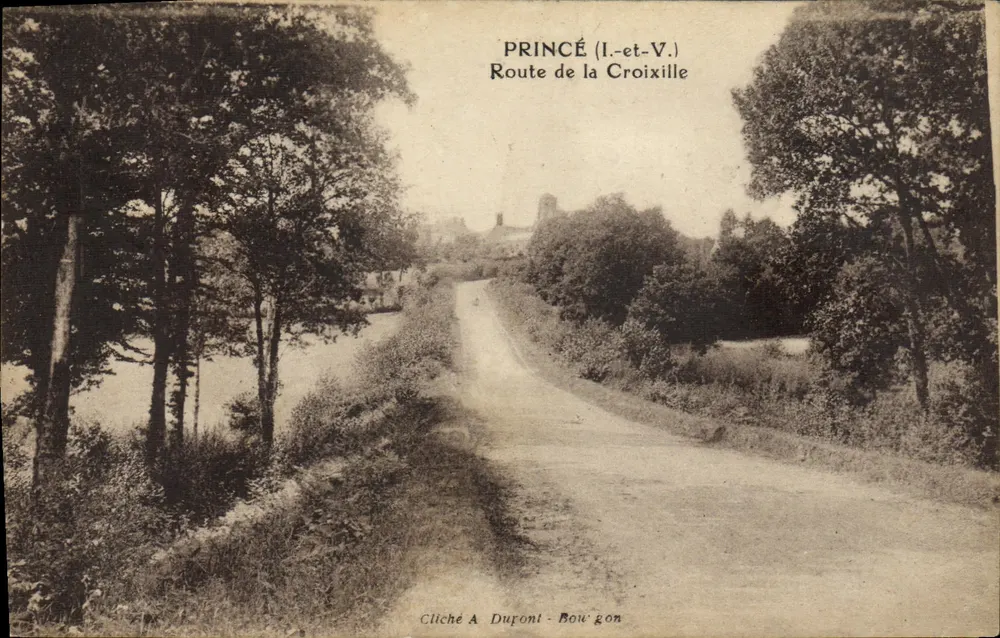 Princé (I.-et-V.) — Rua da Croixille — Cliché A Dufont - Frente