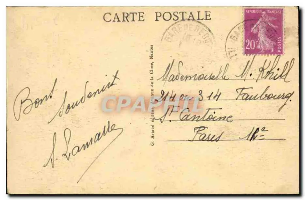 Redon (Ille-et-Vilaine) — Panorama sobre Beaumont — G. Artaud editor - Verso
