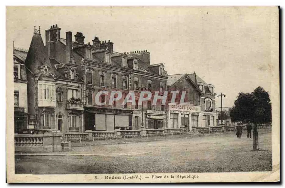Redon (Ille-et-Vilaine) — Praça da República — Georges Gavaud, pai de família, charcutaria - Frente