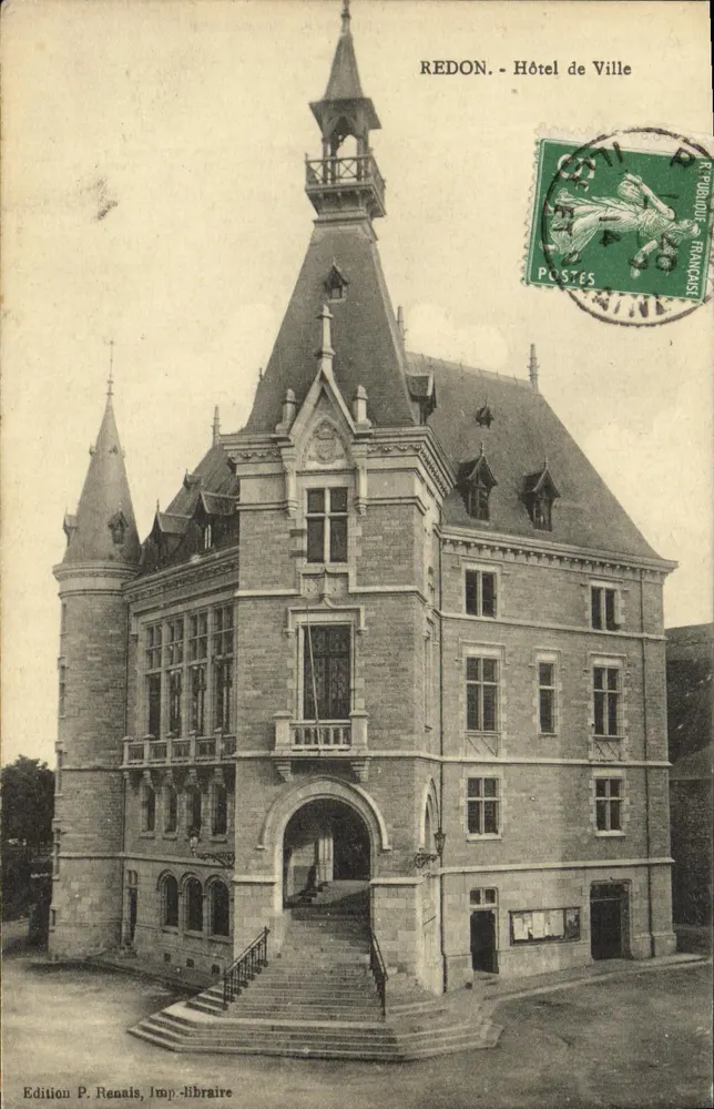 Redon - Hotel de Ville — Edição P. Renais, Imp. Livreiro - Frente