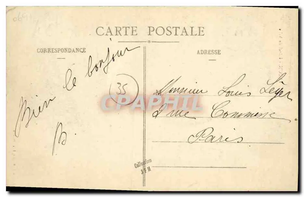 Redon - Hotel de Ville — Edição P. Renais, Imp. Livreiro - Verso