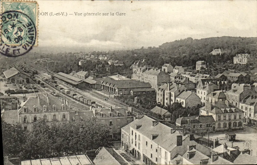 Don (Loire-Atlantique) — Algemene uitzicht op de Station — Uitgever: Des Éclettes, Wanhes, n° V 43 - Voorkant