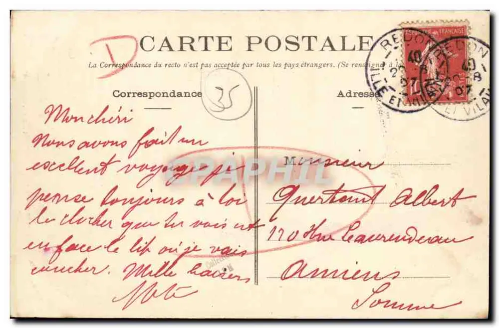 Redon - Wieża - Kolegium — Fototypia Vassellier, Nantes, nr 351 - Rewers