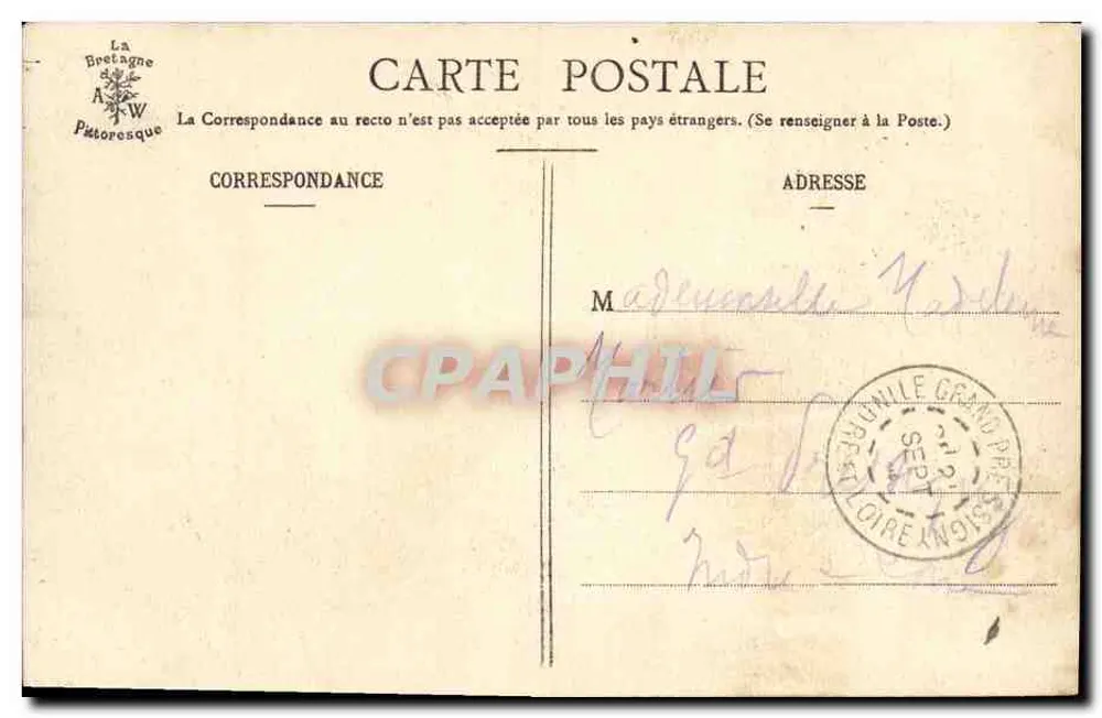 Redon - La Vilaine - O Ponte São Nicolau — A Bretanha Pitoresca, n°2503 - Verso