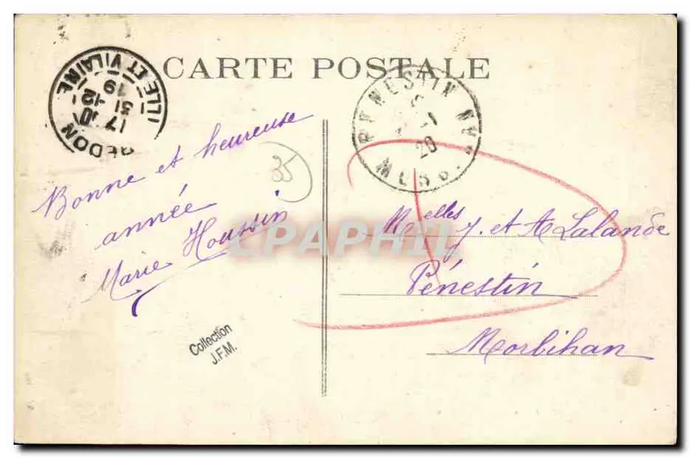 Redon — Vista geral do Bassin — Fototipia Vassellier, Nantes - Verso