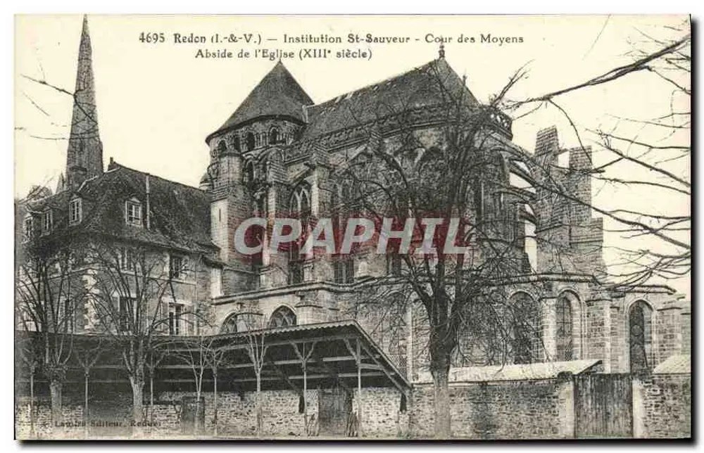 Redon (Il.&V.) — Institution St-Sauveur — Cour des Moyens — Kirchenchoir (13. Jahrhundert) - Vorderseite
