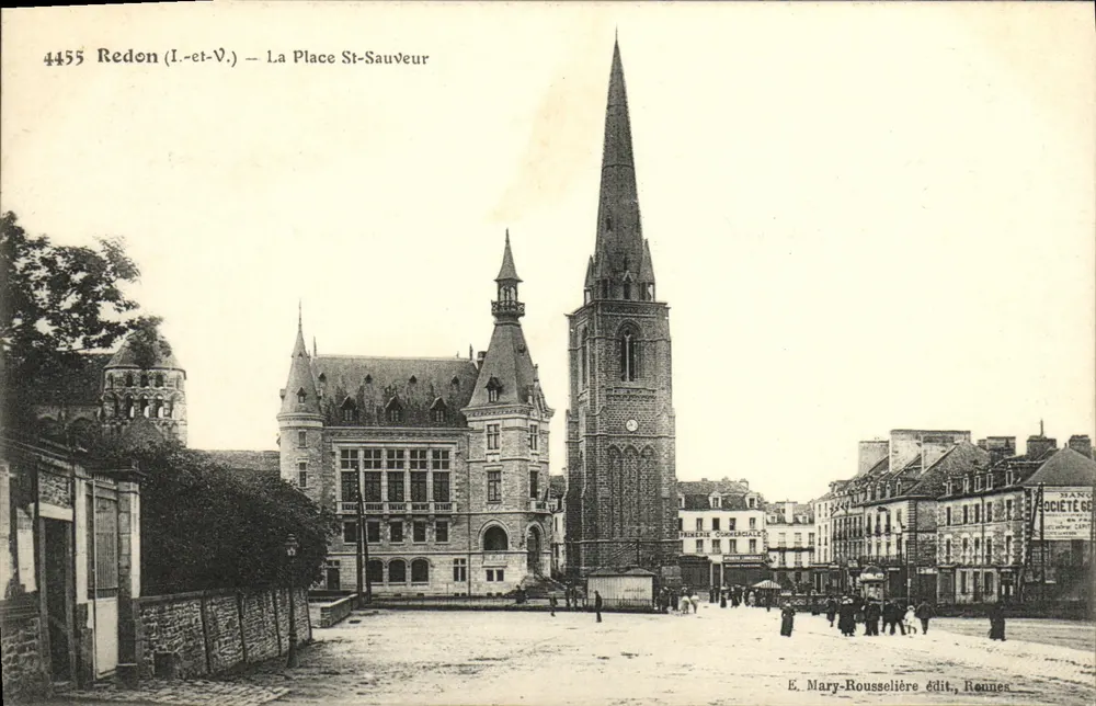 Redon (I.-et-V.) — La Place St-Sauveur — E. Mary-Rousselière uitgever, Rennes - Voorkant