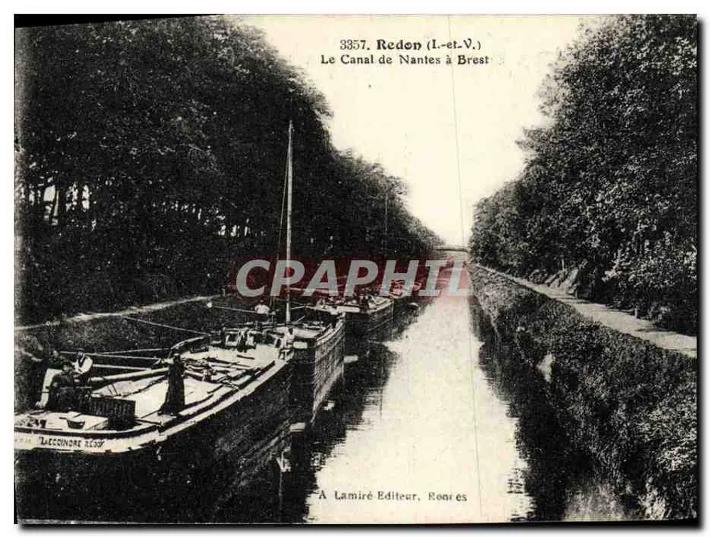 Redon (Ille-et-Vilaine) — Der Kanal von Nantes nach Brest — A. Lamiré Verlag, Rennes - Vorderseite