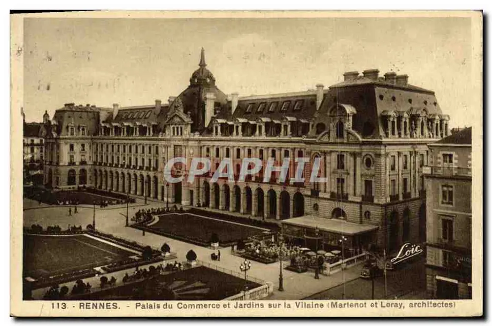 Rennes - Palais du Commerce und Gärten am Vilaine — Martenot und Leray, Architekten - Vorderseite