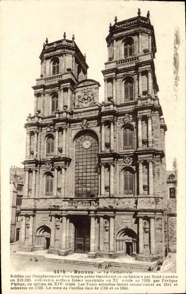Rennes — Katedra — Wydawca Laurent, n° 4434 - Awers