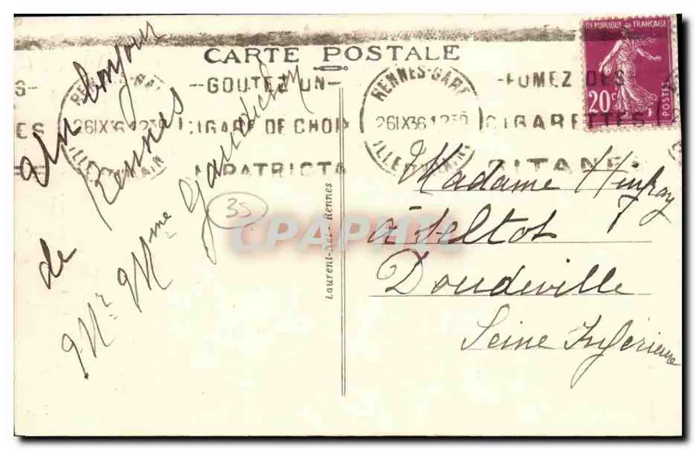 Rennes — Katedra — Wydawca Laurent, n° 4434 - Rewers
