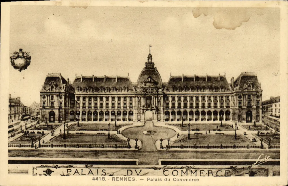 Rennes — Palácio do Comércio — editor Loïs, n° 4418 - Frente