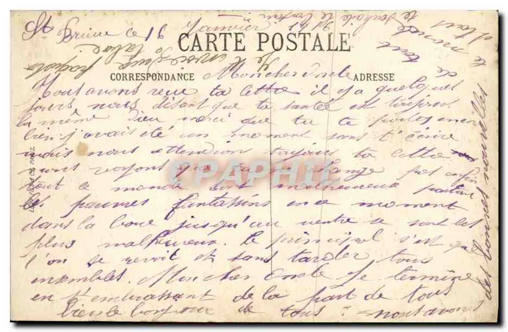 Rennes — Vista tirada da Caserne du Thabor — A. G. - Verso