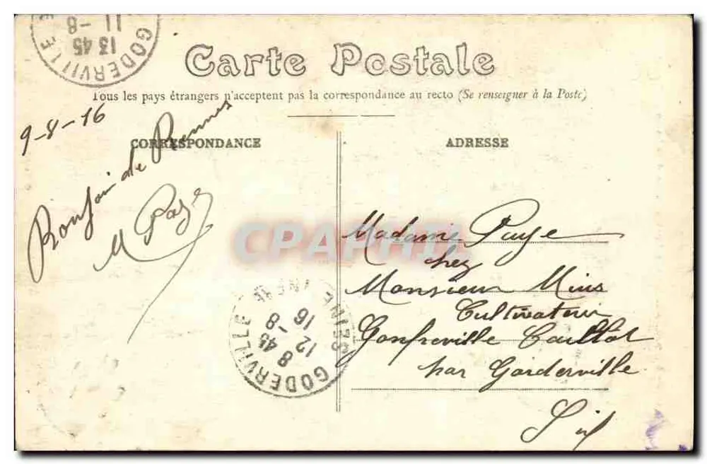 Rennes — La Grande Cascade du Nouveau Jardin du Thabor — Verlag A. Marie, Rennes, Nr. 1128 - Rückseite